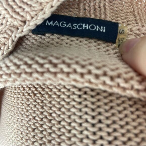 Magaschoni Knit V-Neck Puff Sleeve Sweater - Picture 7 of 7